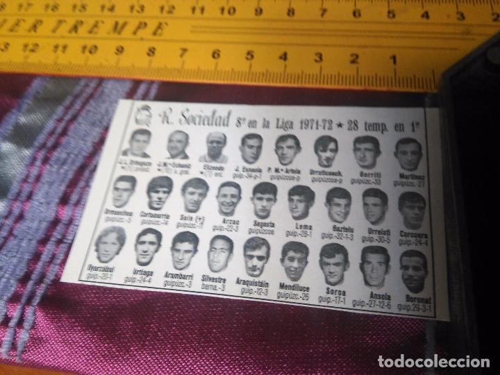 Collectionnisme sportif: RECORTE FOTOGRAFICO FUTBOL LIGA - 1971 - 1972 AT. REAL SOCIEDAD