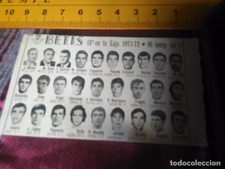 Sammelleidenschaft Sport: RECORTE FOTOGRAFICO FUTBOL LIGA - 1971 - 1972 BETIS