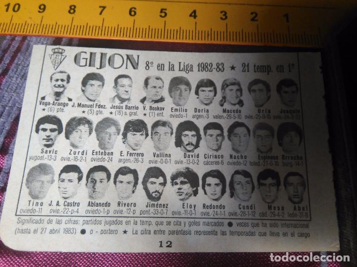 Sammelleidenschaft Sport: RECORTE FOTOGRAFICO FUTBOL LIGA - 1982 - 1983 GIJON
