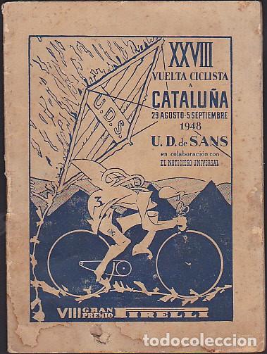 Coleccionismo deportivo: PROGRAMA XXVIII VUELTA CICLISTA A CATALU&Ntilde;A 1948 - Foto 1