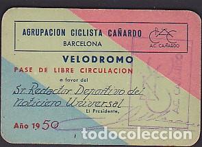 Coleccionismo deportivo: CARNET AGRUPACION CICLISTA CA&Ntilde;ARDO 1950 - Foto 1