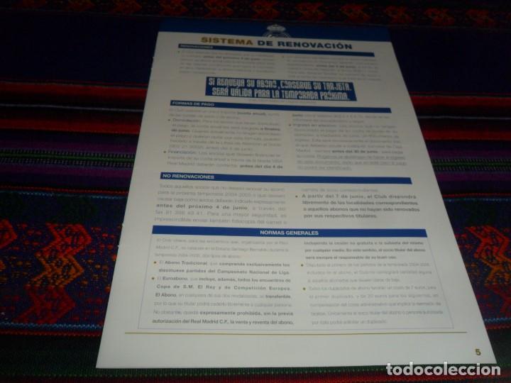 Sammelleidenschaft Sport: BOLET&Iacute;N SOCIOS REAL MADRID N&ordm; 13. MARZO 2004 SISTEMA DE RENOVACI&Oacute;N, CUOTAS TEMPORADA 2004 2005. MBE.
