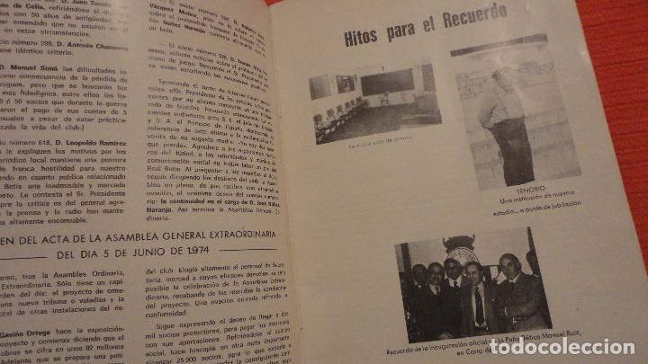 Coleccionismo deportivo: REAL BETIS BALOMPIE.MEMORIA 1974-1975 - Foto 6