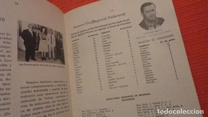 Coleccionismo deportivo: REAL BETIS BALOMPIE.MEMORIA 1974-1975 - Foto 13