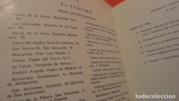 Coleccionismo deportivo: REAL BETIS BALOMPIE.MEMORIA 1974-1975 - Foto 16