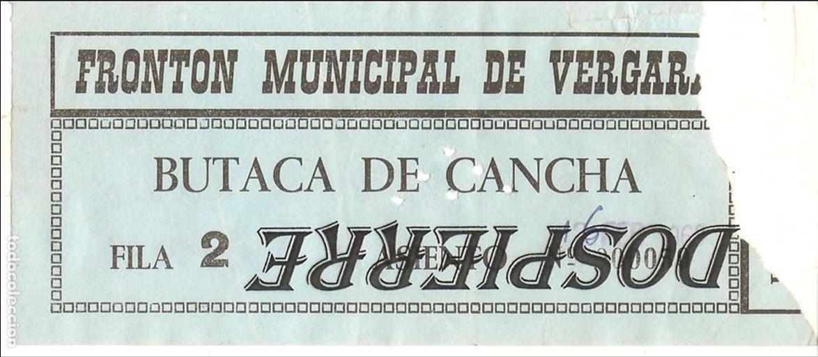 Coleccionismo deportivo: ENTRADA, FRONT&Oacute;N MUNICIPAL DE VERGARA, 12/02/1968, - Foto 1