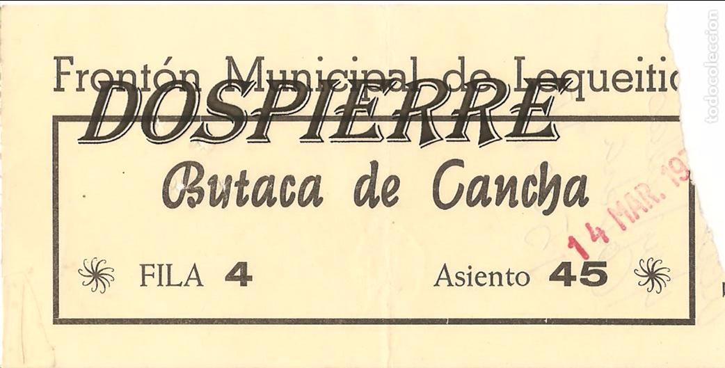 Coleccionismo deportivo: ENTRADA, FRONT&Oacute;N MUNICIPAL DE LEQUEITIO, 1976 - Foto 1