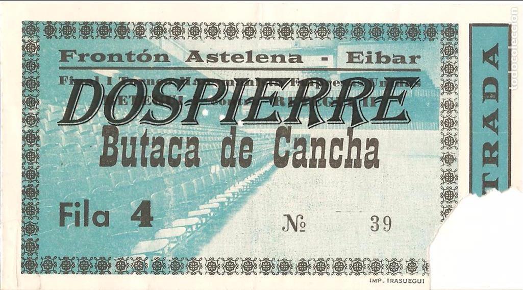 Coleccionismo deportivo: ENTRADA, FRONT&Oacute;N ASTELENA DE EIBAR, 1977 - Foto 1