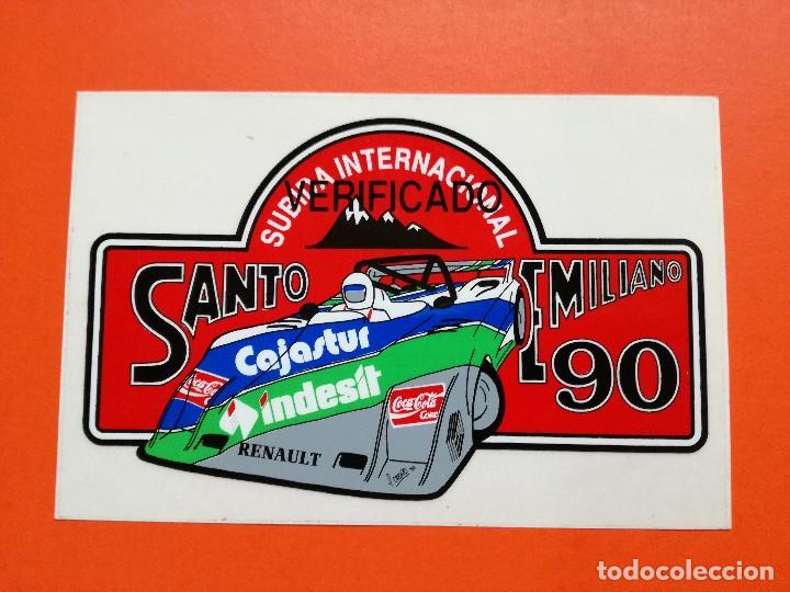 Coleccionismo deportivo: PEGATINA VERIFICACION, SUBIDA INTERNACINAL SANTO EMILIANO 1990