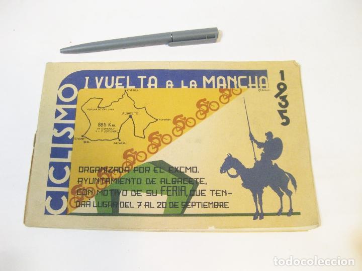 Coleccionismo deportivo: PROGRAMA DE CICLISMO DE LA I VUELTA A LA MANCHA EN 1935 - Foto 1