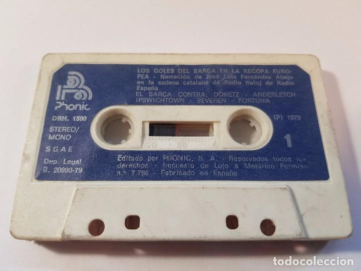 Coleccionismo deportivo: CASETE LOS GOLES DEL BAR&Ccedil;A EN LA RECOPA EUROPEA 1979 - Foto 1