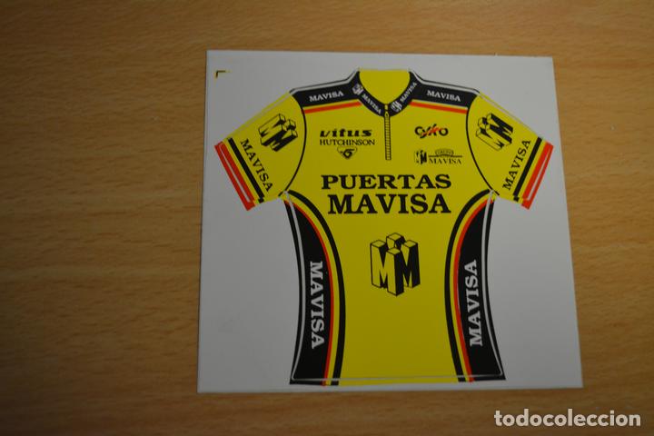 Sammelleidenschaft Sport: PEGATINA DEL EQUIPO CICLISTA PUERTAS MAVISA 9 CMX 10 CM