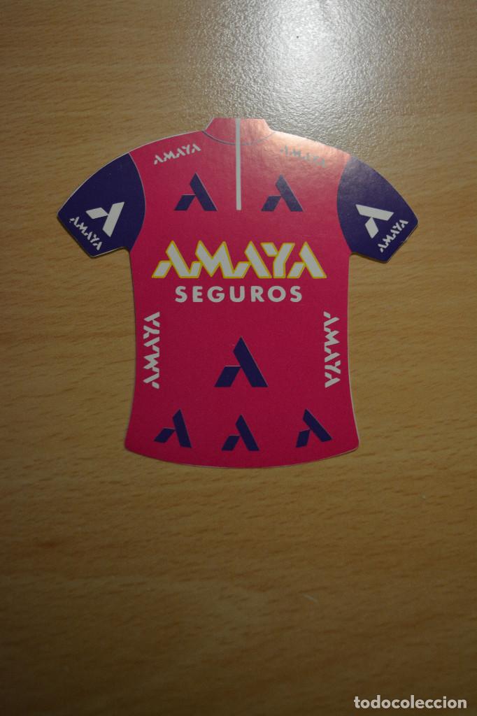 Coleccionismo deportivo: PEGATINA DEL EQUIPO CICLISTA AMAYA SEGUROS - Foto 1
