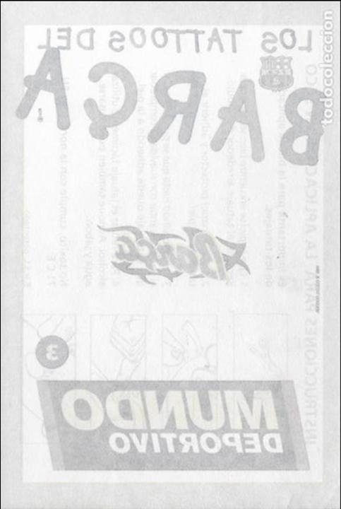 Sammelleidenschaft Sport: Los Tattoos del Bar&ccedil;a n&ordm; 5. Mundo Deportivo. 20x14 cm.