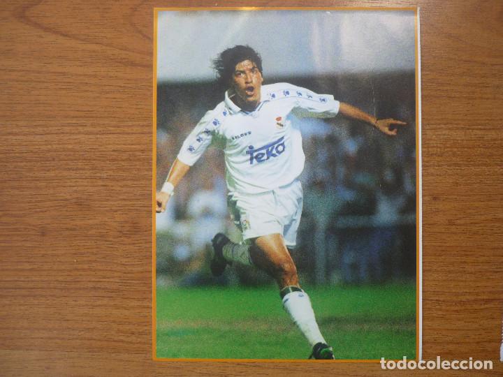 Sammelleidenschaft Sport: LAMINA MAXI CROMO REAL MADRID ASEGURATOR GRUPO OTAYSA N&ordm; 123 IVAN ZAMORANO - 24 x 18 cms.