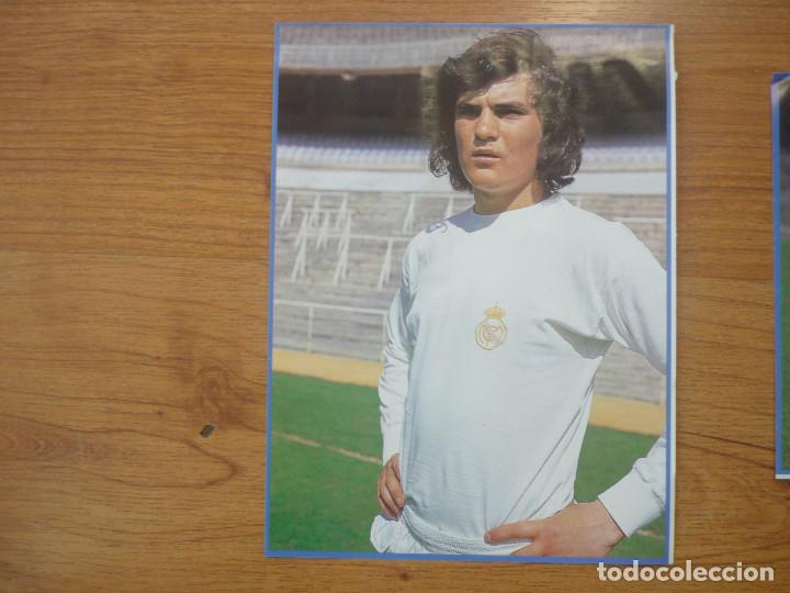 Sammelleidenschaft Sport: LAMINA MAXI CROMO REAL MADRID ASEGURATOR GRUPO OTAYSA N&ordm; 99 JOSE A. CAMACHO - 24 X 18 CMS.
