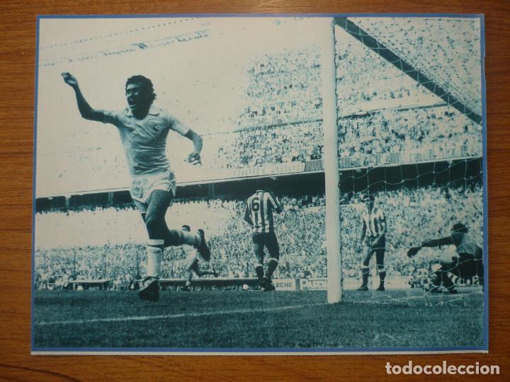 Sammelleidenschaft Sport: LAMINA MAXI CROMO REAL MADRID ASEGURATOR GRUPO OTAYSA N&ordm; 105 JORGE VALDANO - 24 X 18 CMS.