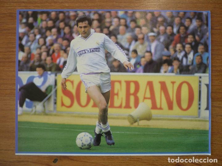 Sammelleidenschaft Sport: LAMINA MAXI CROMO REAL MADRID ASEGURATOR GRUPO OTAYSA N&ordm; 107 RAFA GORDILLO - 24 X 18 CMS.