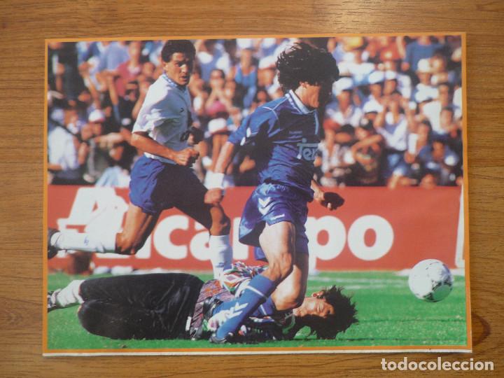 Sports collectibles: LAMINA MAXI CROMO REAL MADRID ASEGURATOR GRUPO OTAYSA N&ordm; 121 IVAN ZAMORANO - 24 X 18 CMS.