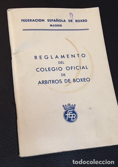 Sports collectibles: regramento del colegio oficial de arbitros de boxeo de la federacion espa&ntilde;ola 1967