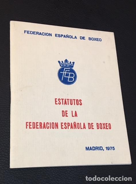 Sammelleidenschaft Sport: estatutos de la federacion espa&ntilde;ola de boxeo de 1975