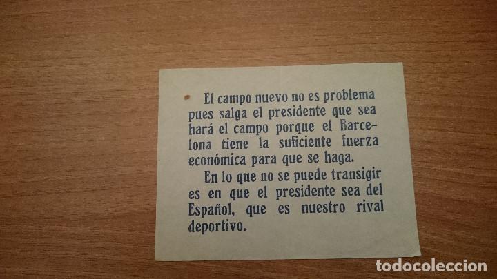 Coleccionismo deportivo: PUBLICIDAD EL CAMPO NUEVO DEL BARCELONA - Foto 1