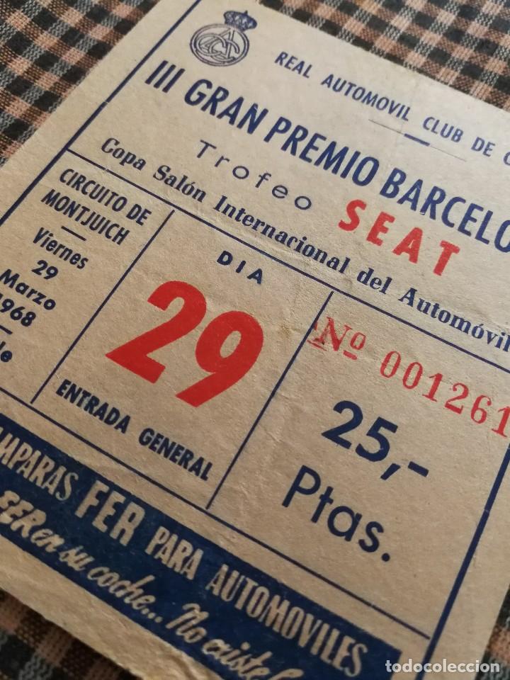Sammelleidenschaft Sport: ENTRADA 3&ordm; GRAN PREMIO BARCELONA- TROFEO SEAT (CIRCUITO DE MONTJUICH), 1968. RACC- 25PTAS.