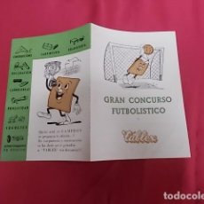 Coleccionismo deportivo: GRAN CONCURSO FUTBOLISTICO. TABLEX. FINAL CAMPEONATO DE LIGA 1953-54