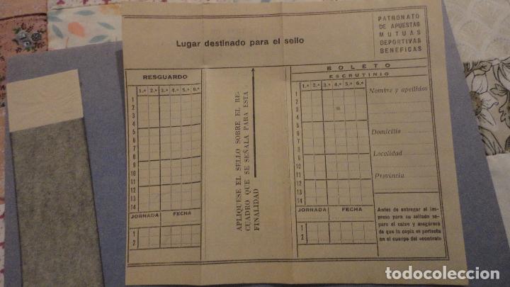 Sammelleidenschaft Sport: ANTIGUO IMPRESO PATRONATO DE APUESTAS MUTUAS DEPORTIVAS BENEFICAS.A&Ntilde;OS 50?