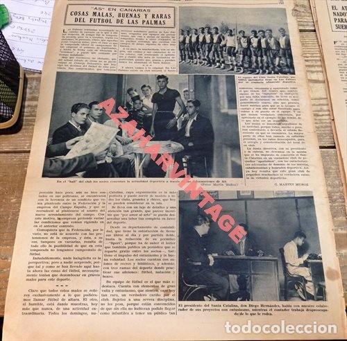 Sammelleidenschaft Sport: FUTBOL ,HOJA DE PERIODICO DE 1935,LAS PALMAS DE GRAN CANARIAS