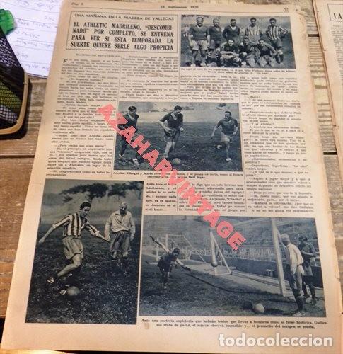 Sammelleidenschaft Sport: FUTBOL ,2 HOJAS DE PERIODICO DE 1935, ATHLETIC MADRILE&Ntilde;O