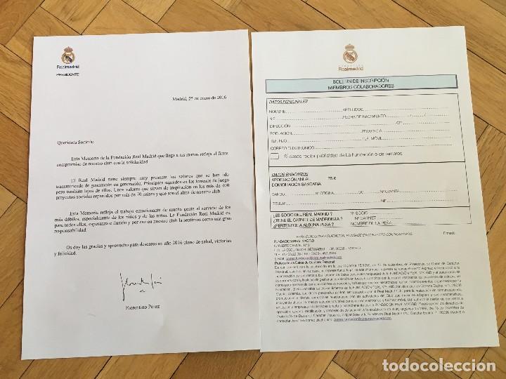 Collectionnisme sportif: RP 2 DOCUMENTOS OFICIALES DEL REAL MADRID BOLETIN INSCRIPCION