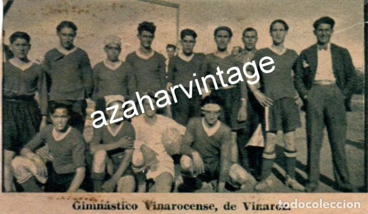 Collectionnisme sportif: FUTBOL, 1935, RECORTE PRENSA EQUIPO GIMNASTICO VINAROCENSE, VINAROZ, 90X50MM