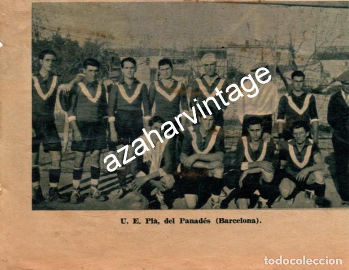 Collectionnisme sportif: FUTBOL, 1935, RECORTE PRENSA EQUIPO U.E.PLA , DEL PANADES, BARCELONA, 135X105MM