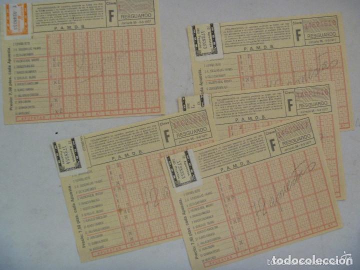 Coleccionismo deportivo: LOTE DE 5 QUINIELAS MULTIPLES , JORNADA 16 , DIA 6 - 3 - 1977 - Foto 1