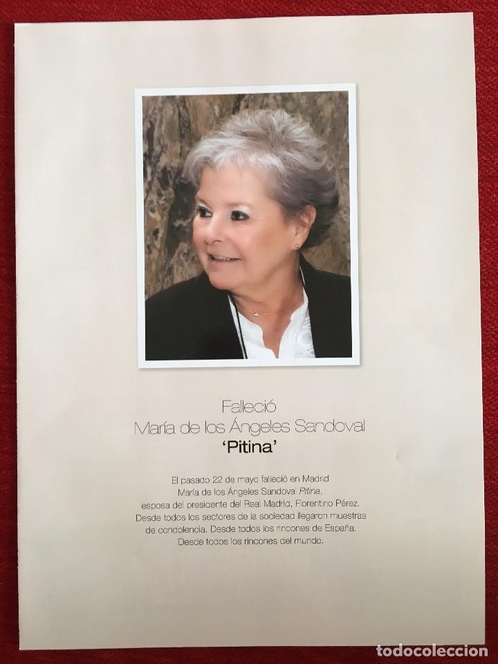 Sports collectibles: RP FOLLETO FALLECIMIENTO MARIA DE LOS ANGELES SANDOVAL PITINA MUJER FLORENTINO PEREZ REAL MADRID