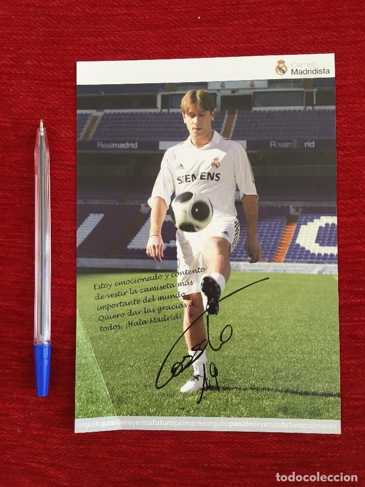 Sports collectibles: RP CROMO POSTAL FOTOGRAFIA CASSANO CARNET MADRIDISTA REAL MADRID AUTOGRAFO