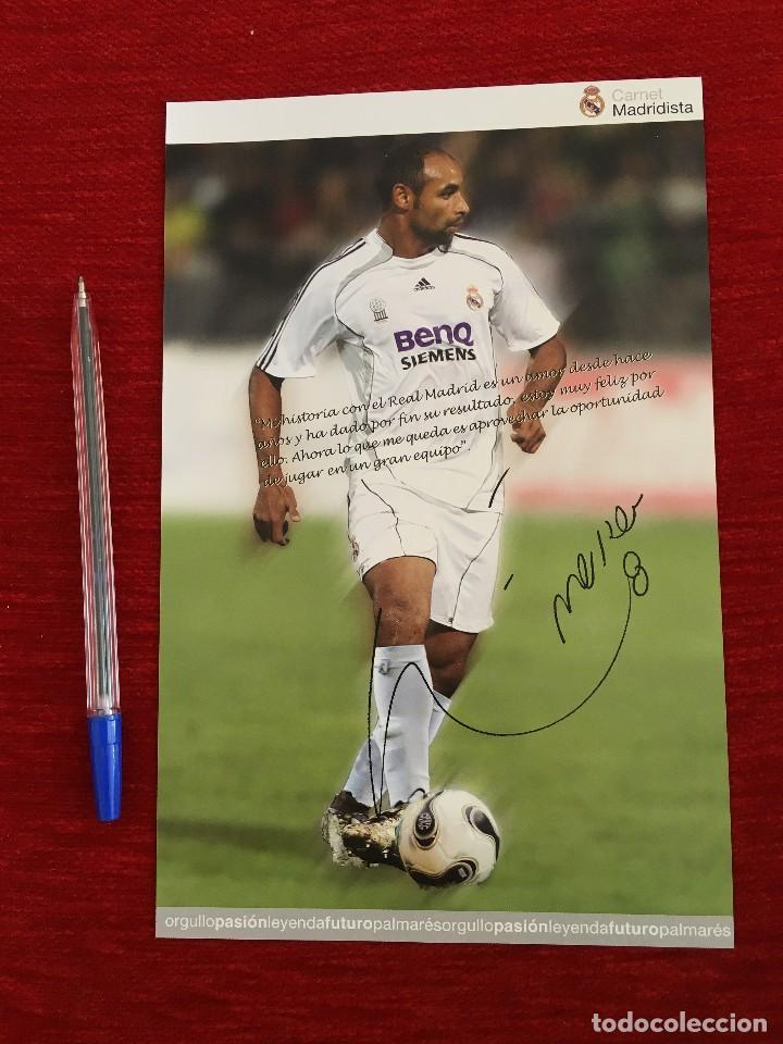 Sports collectibles: RP CROMO POSTAL FOTOGRAFIA EMERSON DA ROSA CARNET MADRIDISTA REAL MADRID AUTOGRAFO