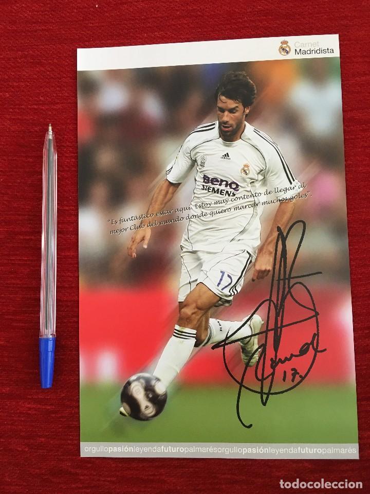 Sports collectibles: RP CROMO POSTAL FOTOGRAFIA RUUD VAN NISTELROOY CARNET MADRIDISTA REAL MADRID AUTOGRAFO