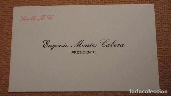 Sports collectibles: ANTIGUA TARJETA PERSONAL.EUGENIO MONTES CABEZ.PRESIDENTE.SEVILLA F.C