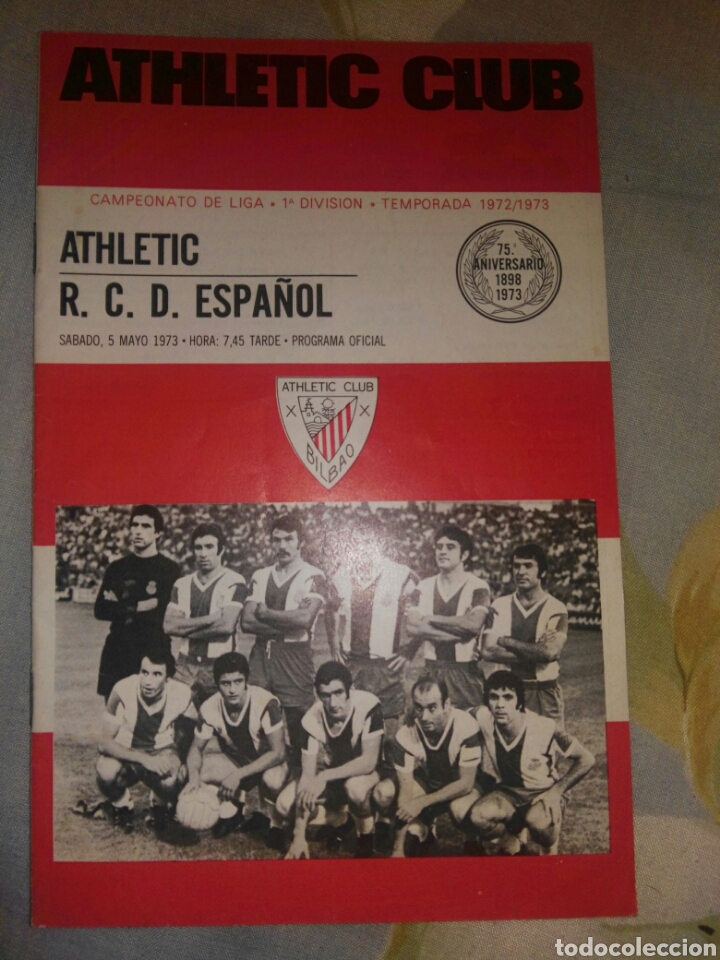 Coleccionismo deportivo: PROGRAMA ATHLETIC BILBAO ESPANYOL 72 73 - Foto 1
