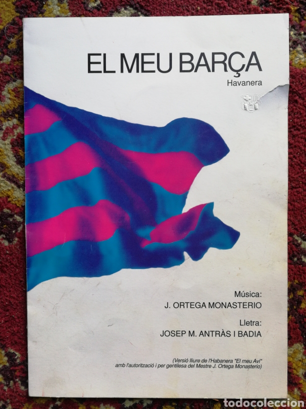 Collectionnisme sportif: PARTITURA CONMEMORATIVA EL MEU BAR&Ccedil;A (VERSI&Oacute; HABANERA EL MEU AVI)- FINAL ATENAS 1994.