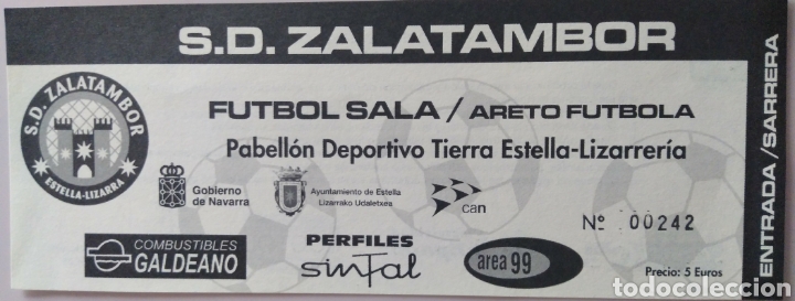 Collectionnisme sportif: ENTRADA FUTBOL SALA