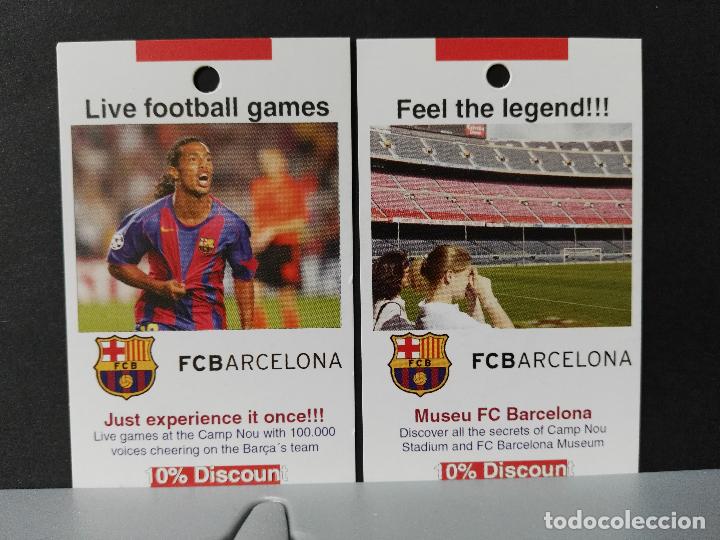 Coleccionismo deportivo: DOS TARJETAS BONO DESCUENTO PARA EL MUSEO DEL BARCELONA - Foto 1