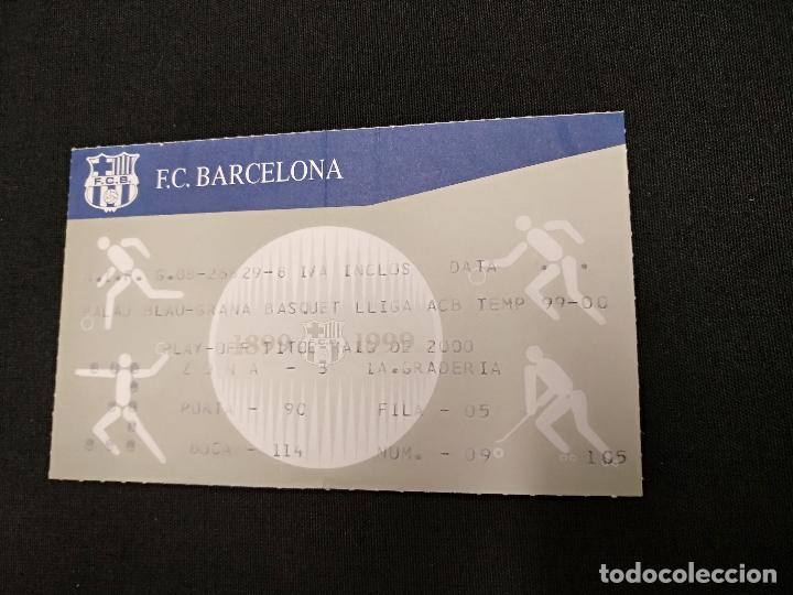 Coleccionismo deportivo: ENTRADA BASQUET - PALAU BLAUGRANA LIGA ACB - PLAY OFF TITULO - TEMPORADA 1999 2000