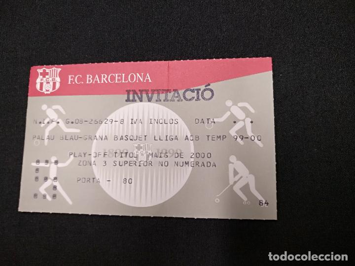 Coleccionismo deportivo: ENTRADA BASQUET - PALAU BLAUGRANA LIGA ACB - PLAY OFF TITULO - TEMPORADA 1999 2000
