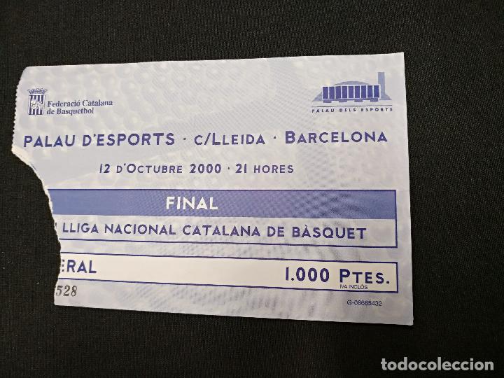 Coleccionismo deportivo: ENTRADA BASQUET - FINAL LLIGA CATALANA - 12 OCTUBRE 2.000 - - Foto 1