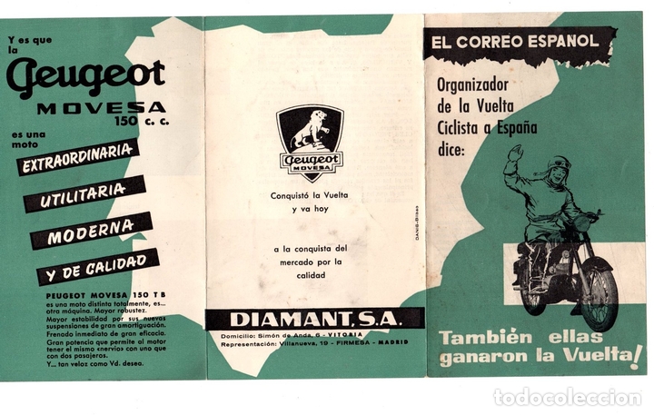 Coleccionismo deportivo: TRIPTICO PUBLICITARIO VUELTA CICLISTA A ESPA&Ntilde;A. A&Ntilde;OS 60 - Foto 1