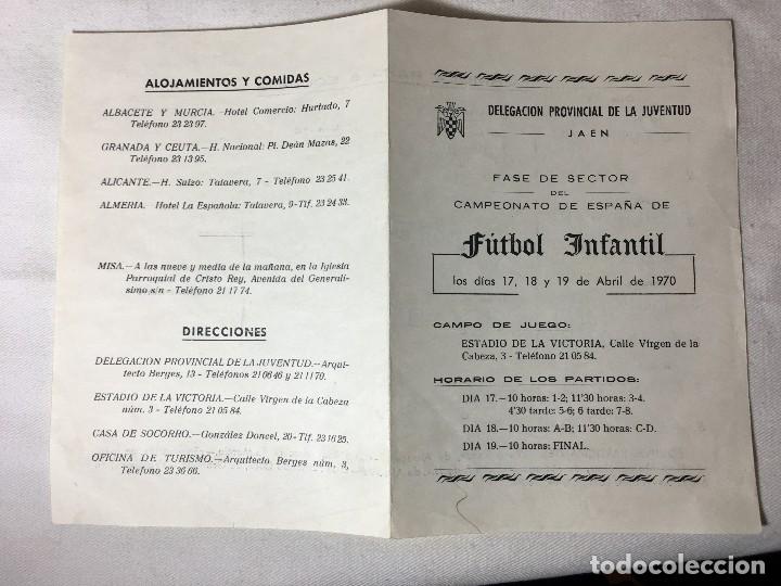 Coleccionismo deportivo: RA4 ANTIGUO FOLLETO FUTBOL INFANTIL JAEN ORIGINAL DE LOS A&Ntilde;OS 70