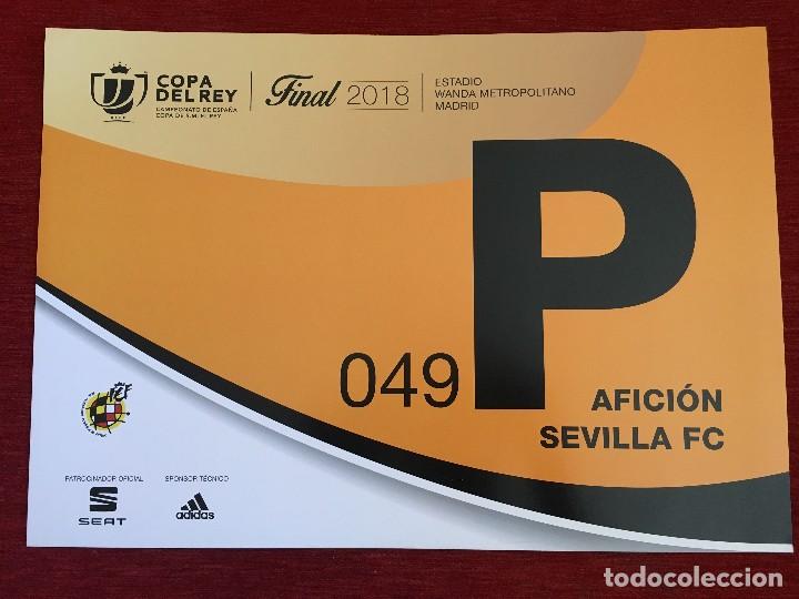 Coleccionismo deportivo: TARJETON PARKING BUS FINAL COPA DEL REY 2018 BARCELONA SEVILLA WANDA METROPOLITANO